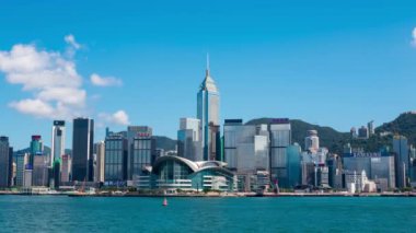 Hong Kong - 28 Temmuz 2018: Hong Kong Kongre ve Sergi Merkezi (Hkcec) iki büyük mekanları Hong Kong Kongre ve sergi biridir.