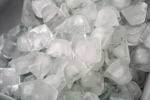 Ice Cubes Freezer Compartment — Stock Photo, Image