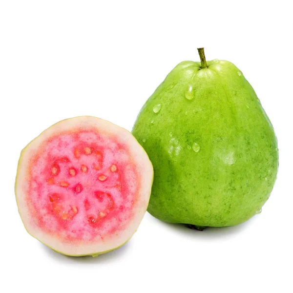Rijp Guava Witte Achtergrond — Stockfoto