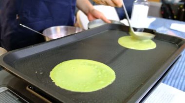 Tarafından geleneği pirinç kek yapmak. (Kore Jeju)
