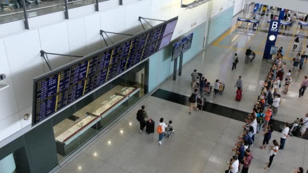 Hong Kong September 2017 Wartehalle Des Internationalen Flughafens Hong Kong — Stockvideo