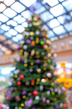 Güzel Noel ışık ile defocused ve bokeh arka plan ışık