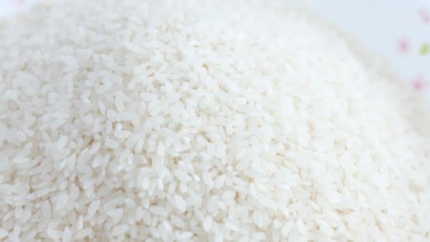 Close Arroz Perlas Rotación — Vídeos de Stock