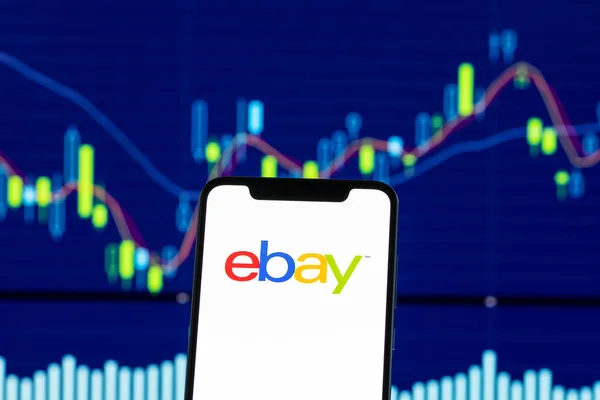 Hong Kong Chine Décembre 2018 Logo Ebay Est Sur Téléphone — Photo