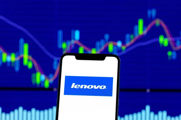 Hong Kong China Diciembre 2018 Logotipo Lenovo Teléfono Inteligente Sobre — Foto de Stock