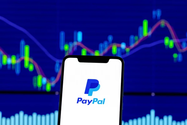 Hong Kong China December 2018 Paypal Logo Gezien Een Android — Stockfoto
