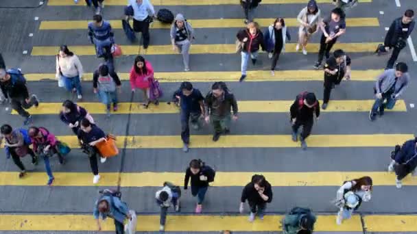 Kowloon Hong Kong Février 2019 Vue Vers Bas Pour Passage — Video