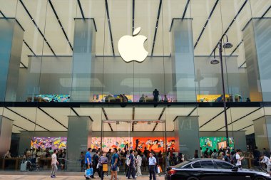 Apple mağazası Tsim Sha Tsui Hong Kong görüldü