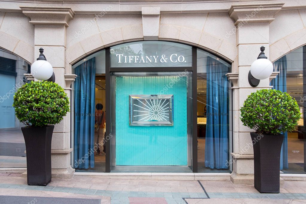 Tsim Sha Tsui, Hong Kong, China - April 09, 2019: Tiffany&Co store seen in Tsim Sha Tsui, Hong Kong.