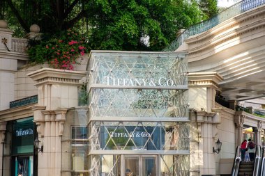 Tiffany&Co mağazası Tsim Sha Tsui, Hong Kong'da görüldü.