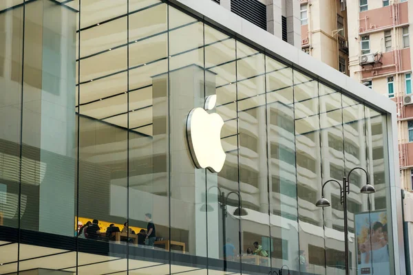 Apple Store visto em Tsim Sha Tsui Hong Kong — Fotografia de Stock