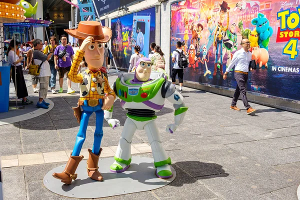 Toy Story 4 exibição de pano de fundo do filme — Fotografia de Stock