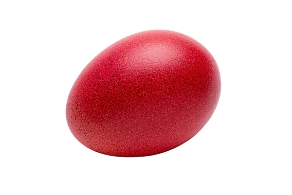 Κόκκινο Πασχαλινό αυγό απομονωμένο λευκό φόντο — Φωτογραφία Αρχείου