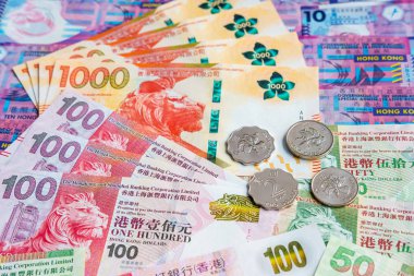 Paraları ile Hongkong Dolar Para Banknot 