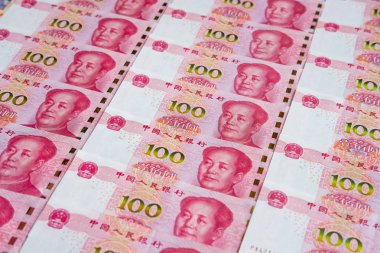 100 Çin Renminbi banknotlar arka plan