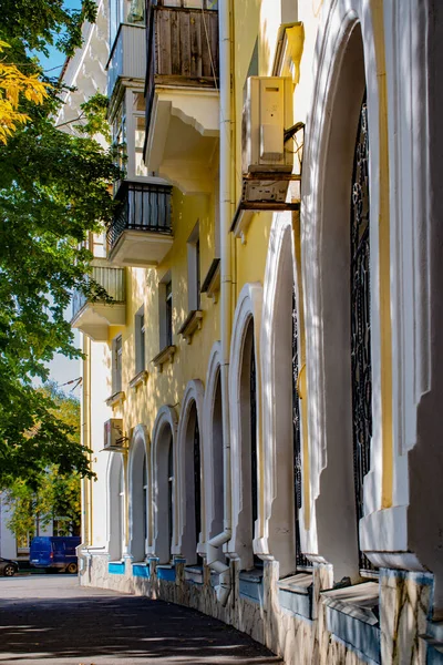 Arquitectura Urbana Composición Ciudad Fragmento Edificios — Foto de Stock