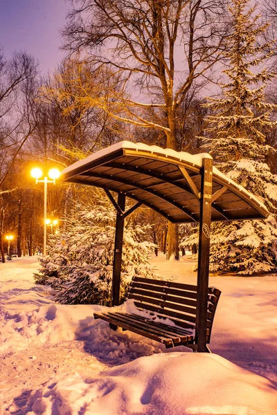 City Lights Winter Time — Stock Photo, Image