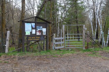 Polk County, WI / USA 14 / 2020 Buzul Çağı Yolu 'nun Düz Göl Bölgesi' nin 14 / 2020 Patikası