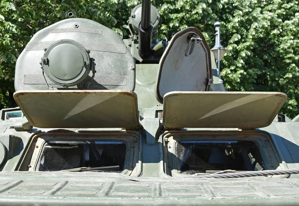 俄罗斯两栖装甲军事车用 — 图库照片