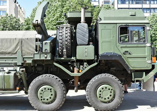 Camion Militare Strada — Foto Stock