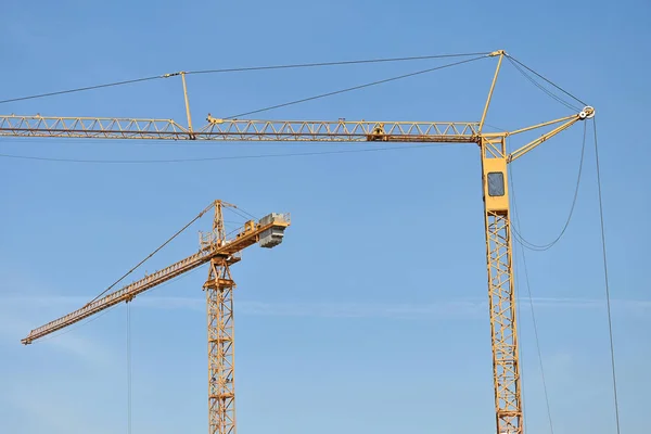 Tower Cranes Sky — Stock Photo, Image