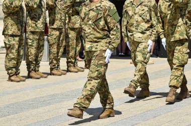 Askerler, askeri geçit töreni
