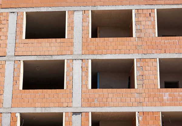 Muro Nuovo Edificio Costruzione — Foto Stock