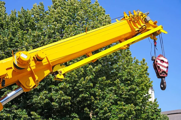 Partie Grand Véhicule Grue Avec Crochet — Photo