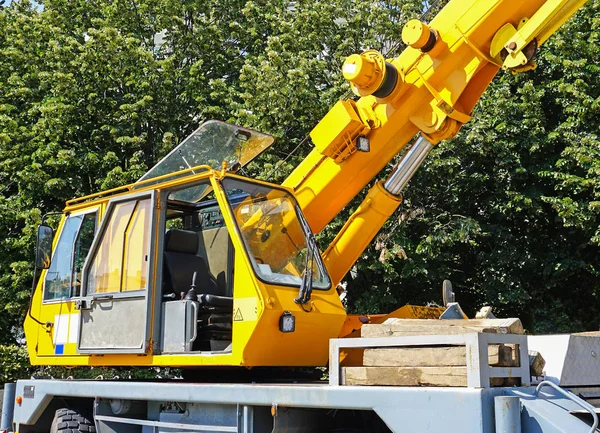 Mobille Crane Vehicle Construction Site — Stock Photo, Image