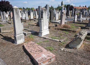 Yahudi cemeter içinde mezar taşları