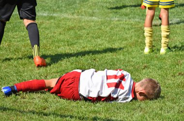 Yaralanma çocuk futbol maçı