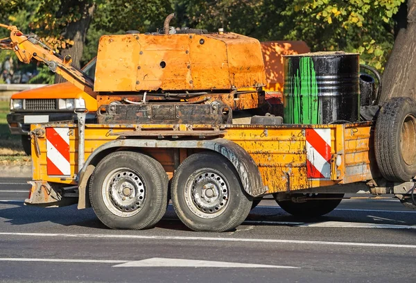 Road Bouwmachines Voertuig — Stockfoto