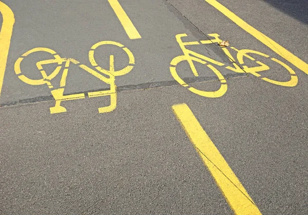 Bicycle Lane Road Signs — Stock Photo, Image