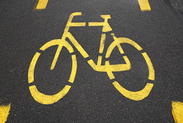 Bicycle Road Sign City — Stock Photo, Image