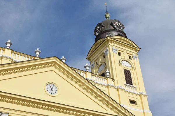 Tower of the Great church in Debrecen city, Hungary — Stock Photo, Image