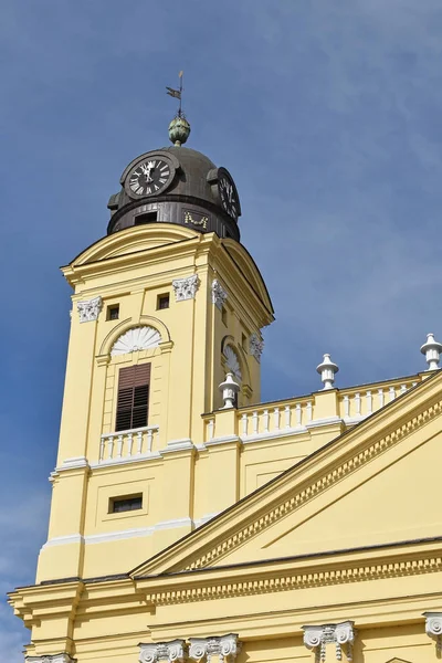 Tower of the Great church in Debrecen city, Hungary — Stock Photo, Image