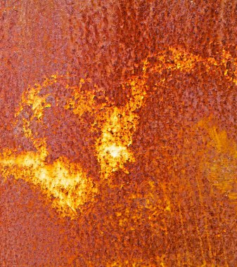 bir eski paslı metal plaka yüzeyi