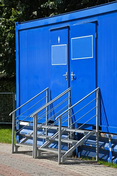 Portable toilet in the container outdoors — Stock Photo, Image