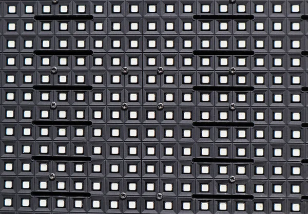 Fechar de uma superfície de cortina LED ao ar livre — Fotografia de Stock
