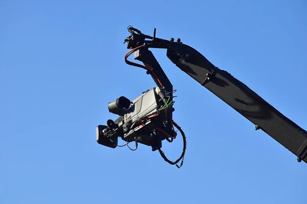 Digitale Videokamera Auf Einer Langen Stange — Stockfoto