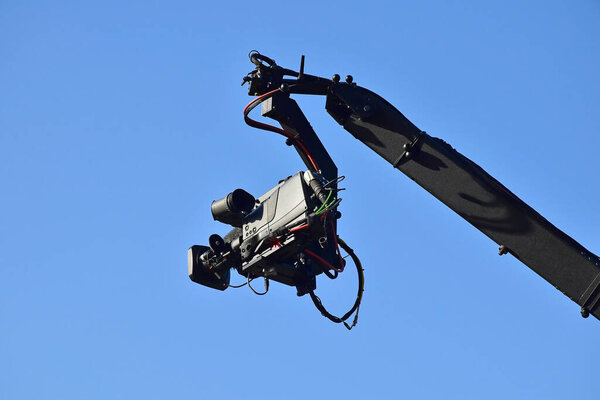 Digital video camera on a long pole