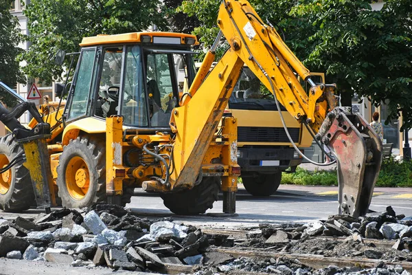 Romper Asfalto Construcción Carretera — Foto de Stock