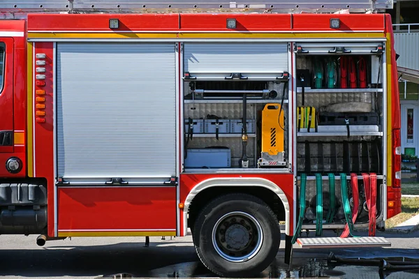 Camión Bomberos Escena Incendio — Foto de Stock