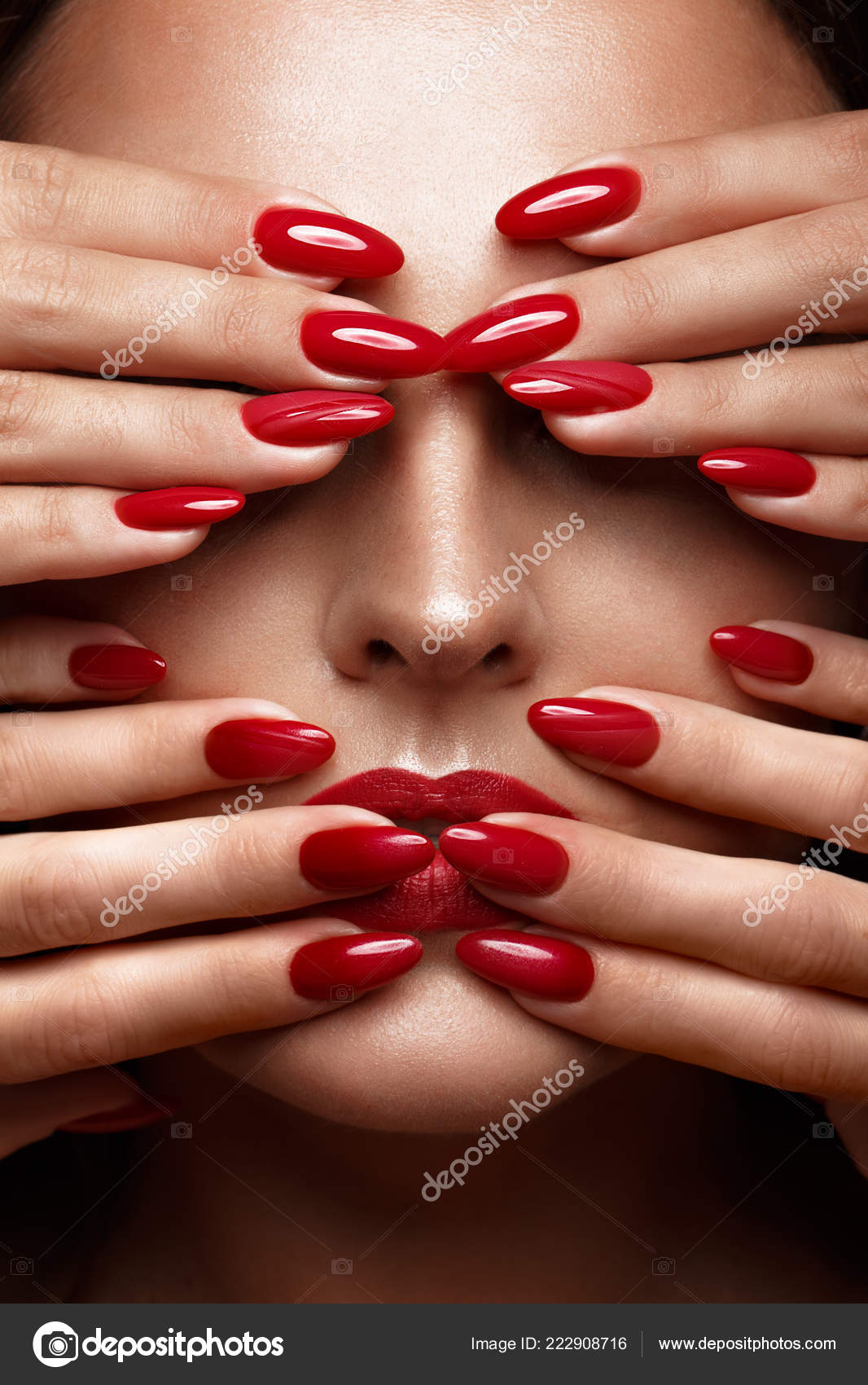 Manicure Beautiful Manicured Womans Hands Red Stock Photo 437545753 |  Shutterstock