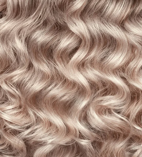 Onda de close-up de cabelo, cachos loiros — Fotografia de Stock