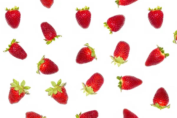 Φράουλα Που Απομονώνονται Λευκό Για Δείτε — Φωτογραφία Αρχείου