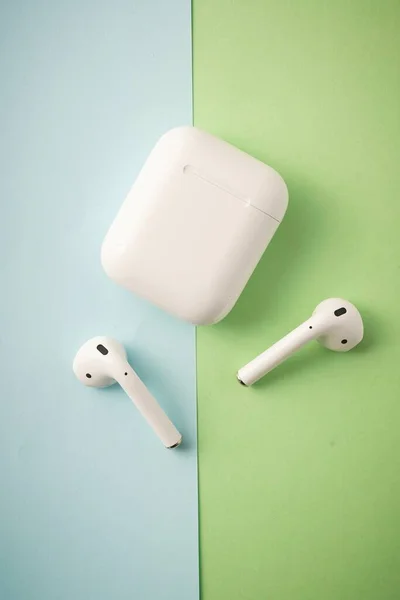 Écouteur Sans Fil Airpods Apple Avec Étui Charge — Photo