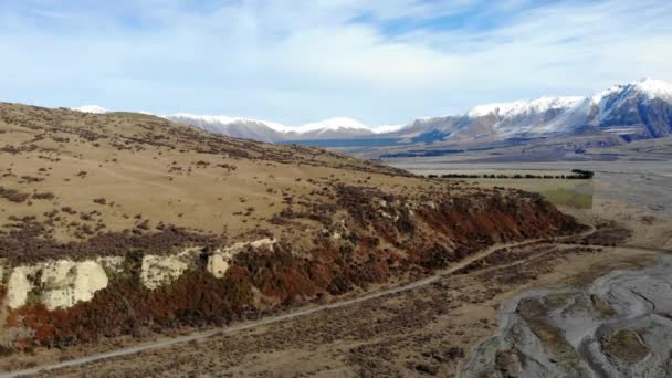 Somers Dağı Yeni Zelanda Nın Manzaralı Görüntüsü — Stok video