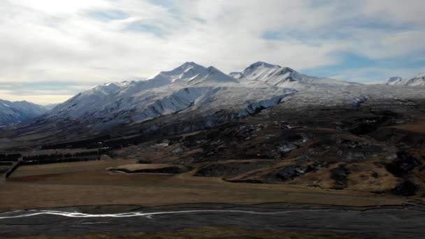 Vista Aerea Panoramica Del Monte Somers Nuova Zelanda — Video Stock