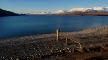 Tekapo Gölü 'nün manzarası, Güney Adası, Yeni Zelanda